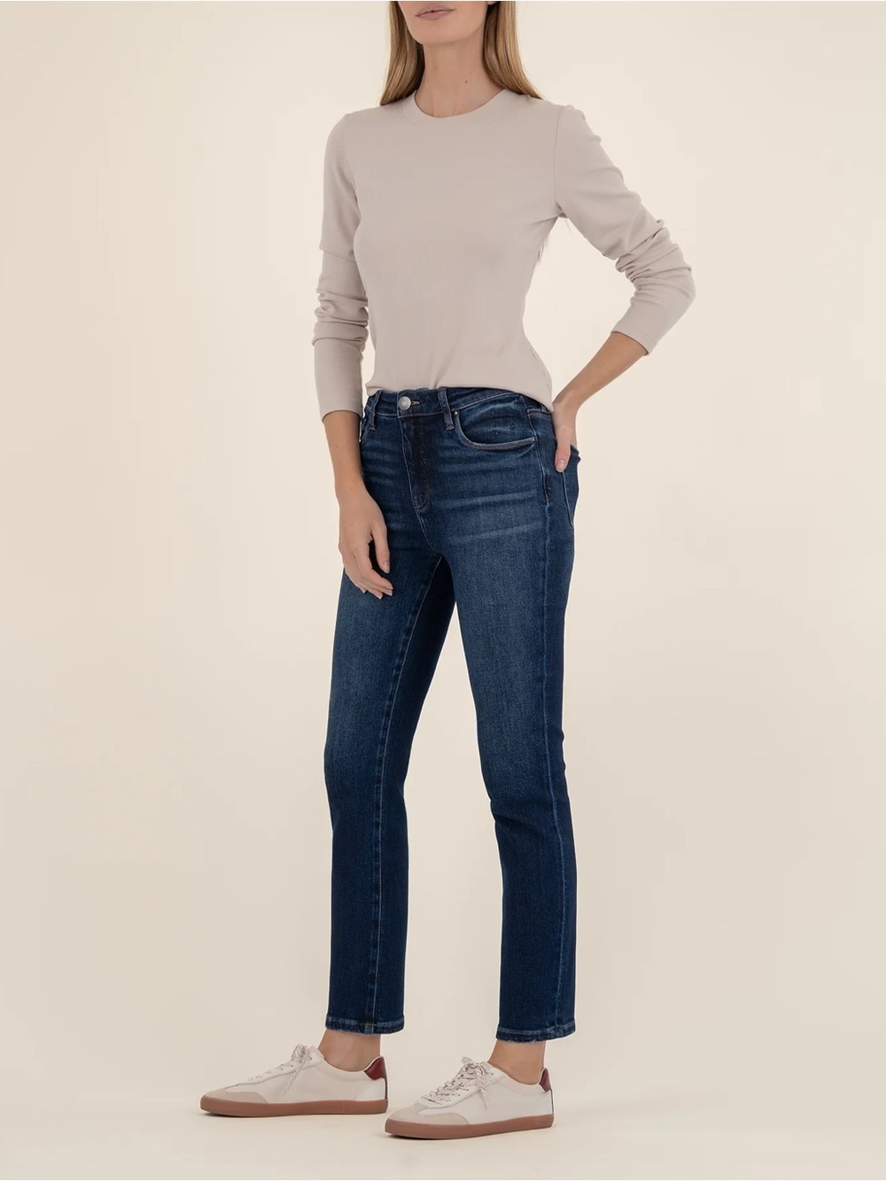 KUT FROM THE KLOTH (14) Reese High Rise Ankle Straight Leg Enchantment Wash NWT
